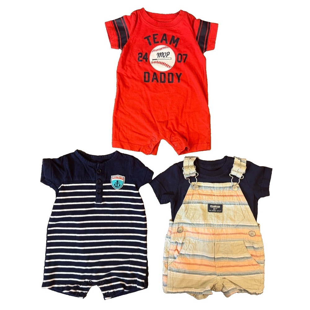 Baby Boy 3 Months Summer Rompers Outfits Clothes Lot Shorts Overalls Baseball